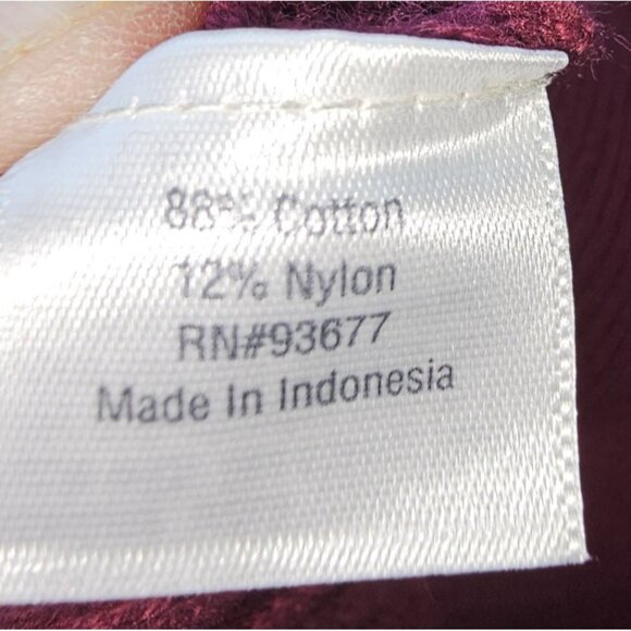 St John's Bay Women's NWT Sweater XL Purple Cotton Classic Cable Knit - Picture 8 of 10